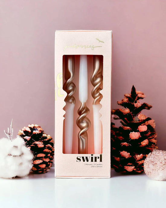 ban do Dip Dye Swirl Candles - Ballet Slippers