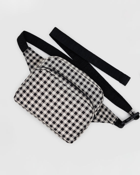 ban do Fanny Pack - Black & White Gingham