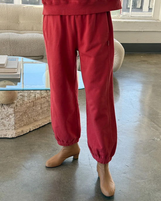 Ban Do French Terry Balloon Pants - Coral Red