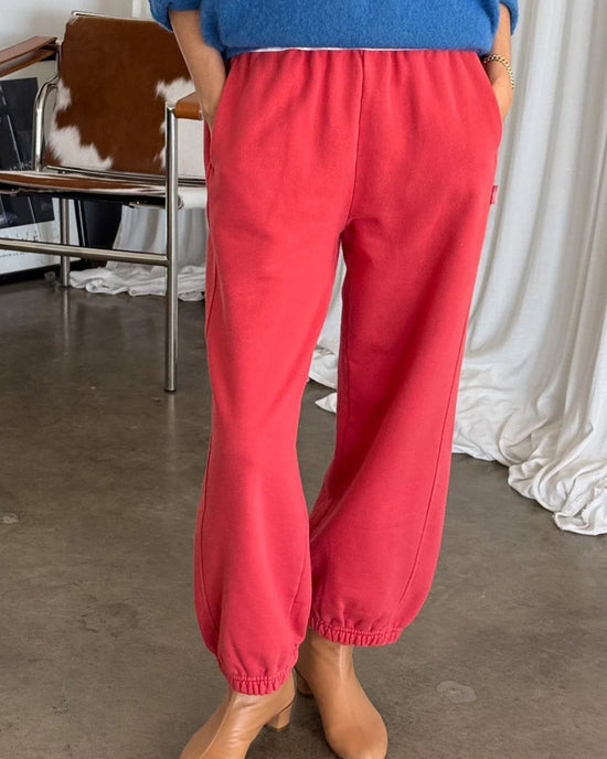 ban do French Terry Balloon Pants - Coral Red
