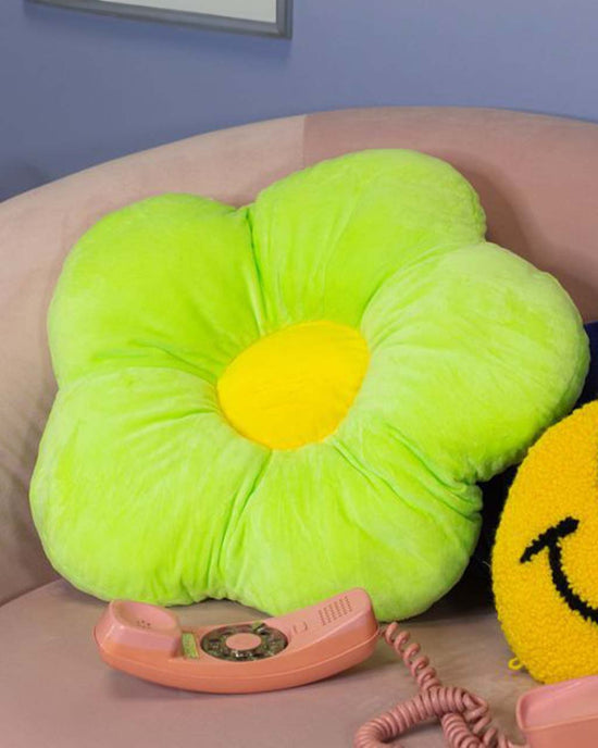 Ban Do Green Flower Pillow