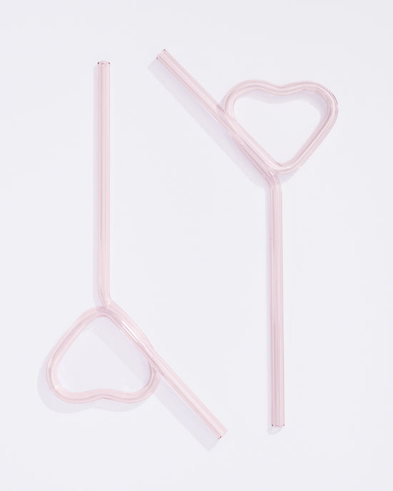 ban do Heart Glass Straw Set