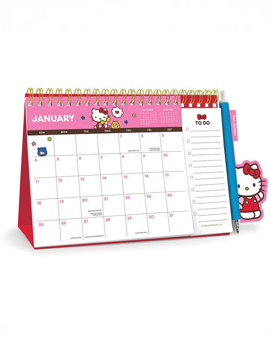 Ban Do Hello Kitty 2026 Easel Desk Calendar