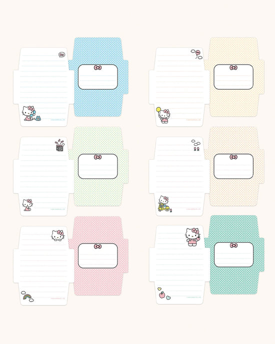 Ban Do Hello Kitty Mini Note Cards With Stickers