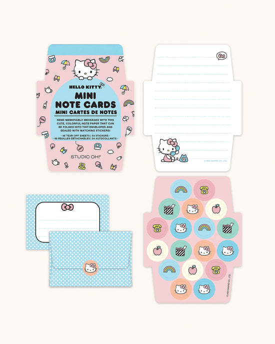 Ban Do Hello Kitty Mini Note Cards With Stickers