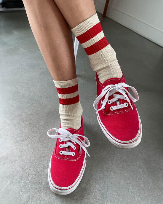 ban do Her Varsity Socks - Red