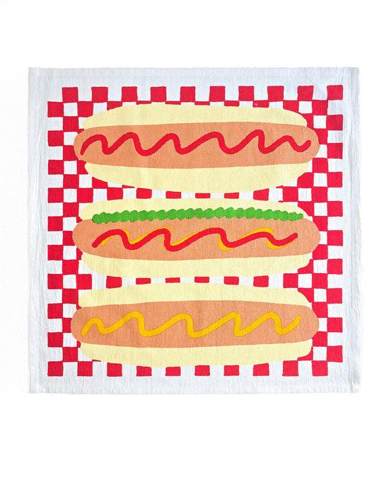 ban do Hot Dog Tea Towel
