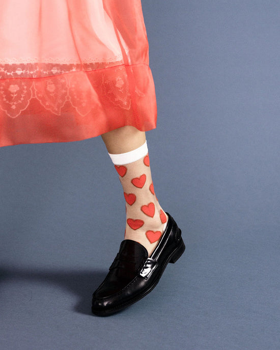 Ban Do Ivory Sweetie Sheer Crew Socks