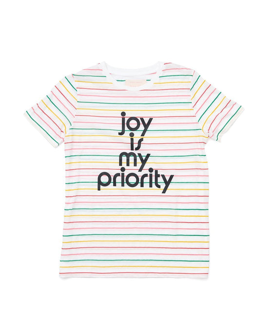ban do Joy Is My Priority Striped Tee