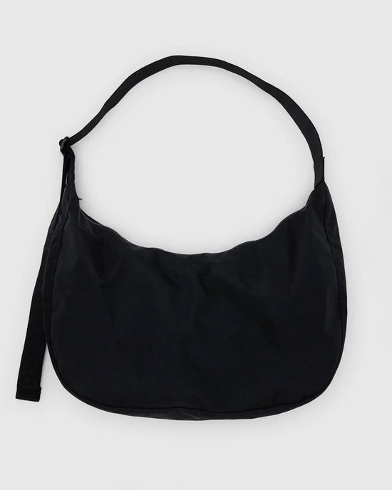 ban do Large Nylon Crescent Bag w/ Key Leash - Black