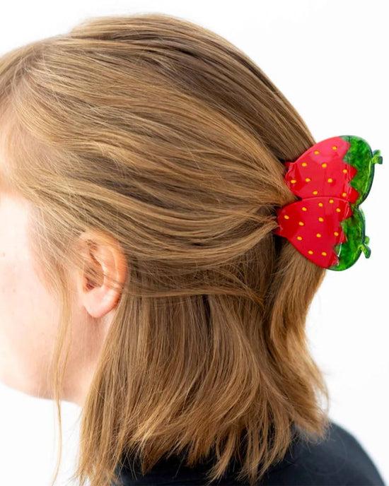 Ban Do Large Red Strawberry Hair Claw