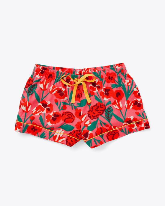 ban do Leisure Shorts - Pink Las Flores