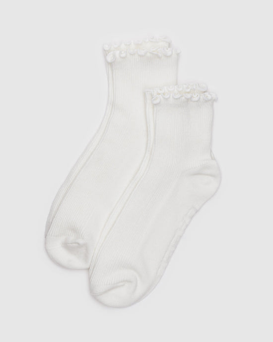 ban do Lettuce Edge Sock Set Of 2 - White