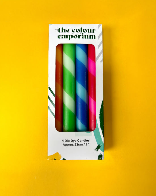 Ban Do Lollipops Dip Dye Dinner Candles - Set Of 4