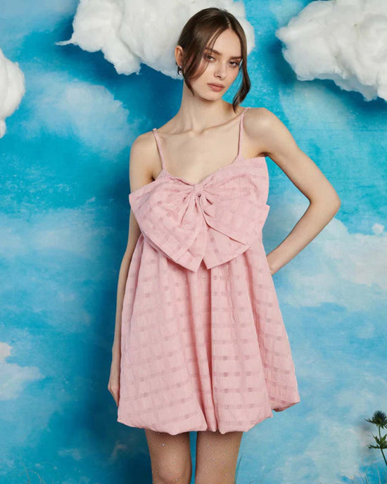 ban do Mane Bow Mini Dress