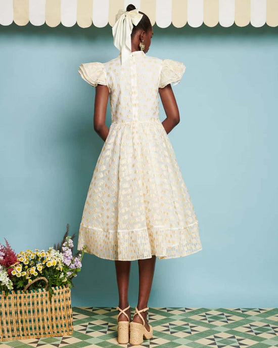 Ban Do Marigold Jacquard Tiered Dress