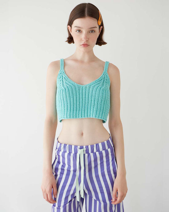 ban do Mariquita Knitted Top - Aqua