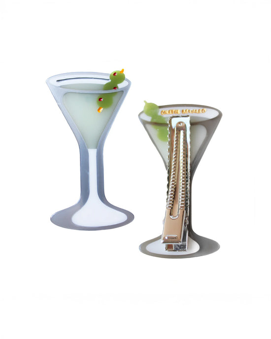Ban Do Martini Glass Hair Clip