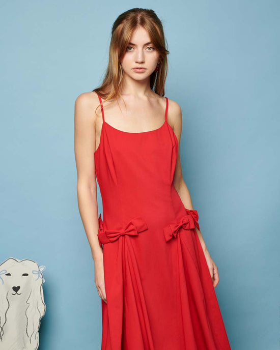 Ban Do Minnie Bow Cami Dress - Carmin Red