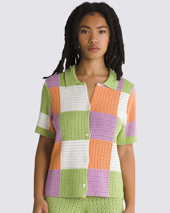ban do Morrison Checker Sweater - Leaf Green