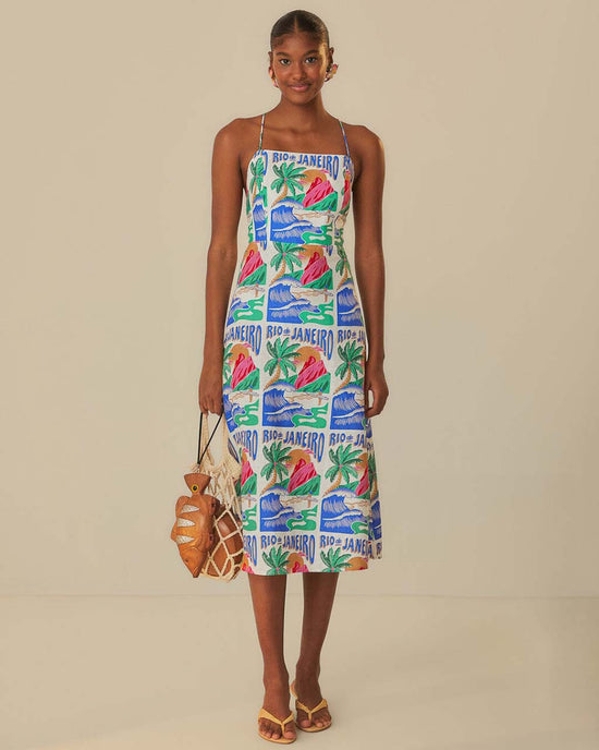 ban do Off-White Carioca Posters Midi Dress