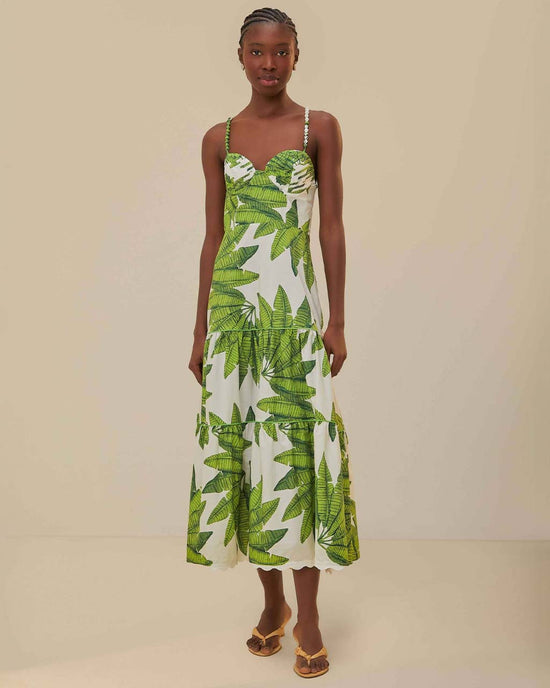 ban do Off-White Palm Fan Midi Dress