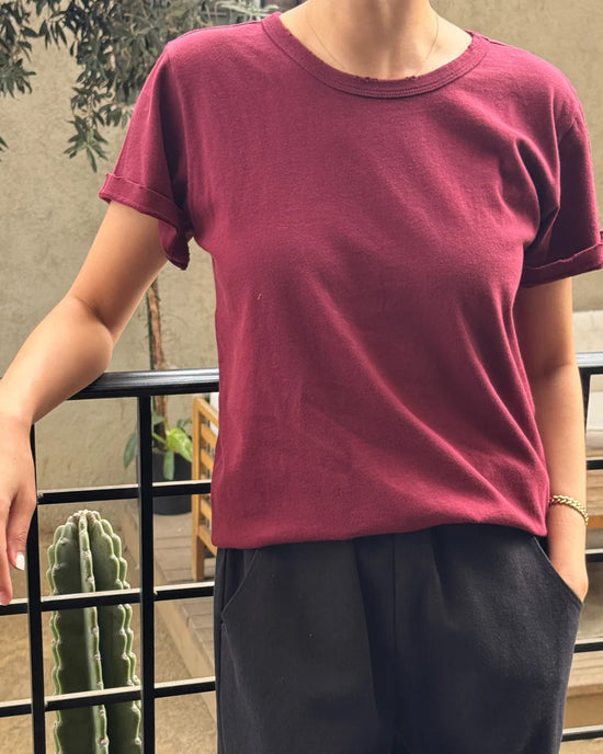 ban do Organic Cotton Vintage Boy Tee - Burgundy