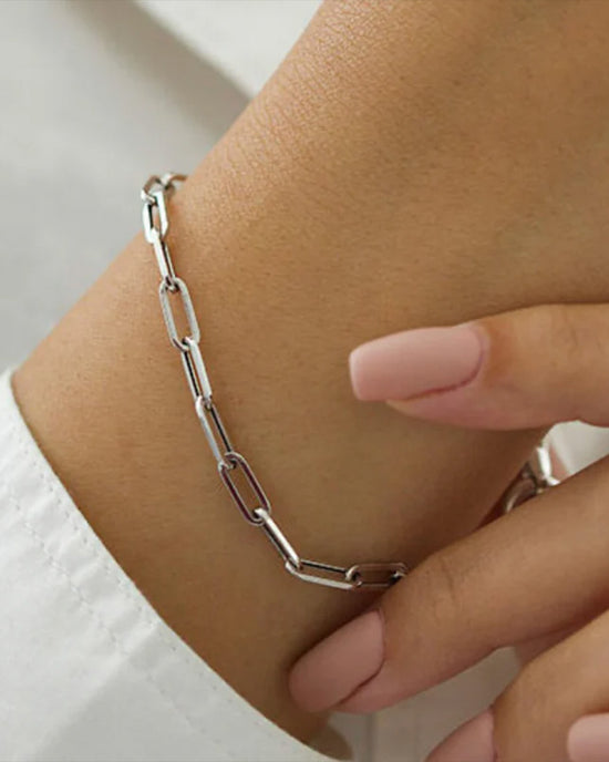 ban do Paperclip Bracelet - Silver