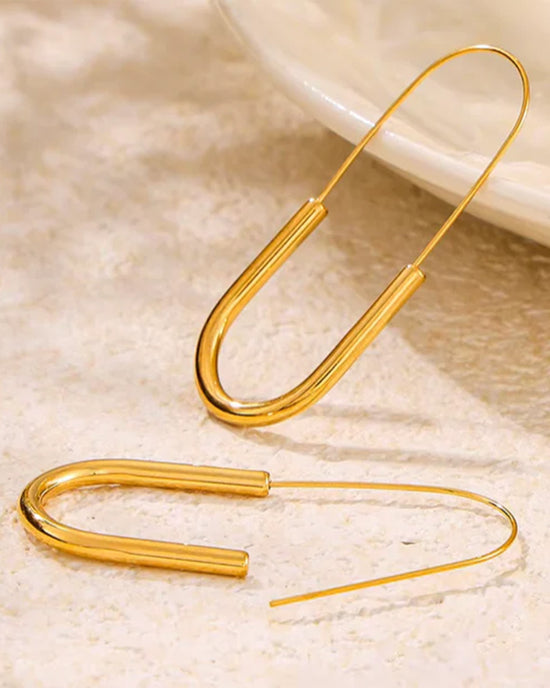 Ban Do Paperclip Hoop Earrings - Gold