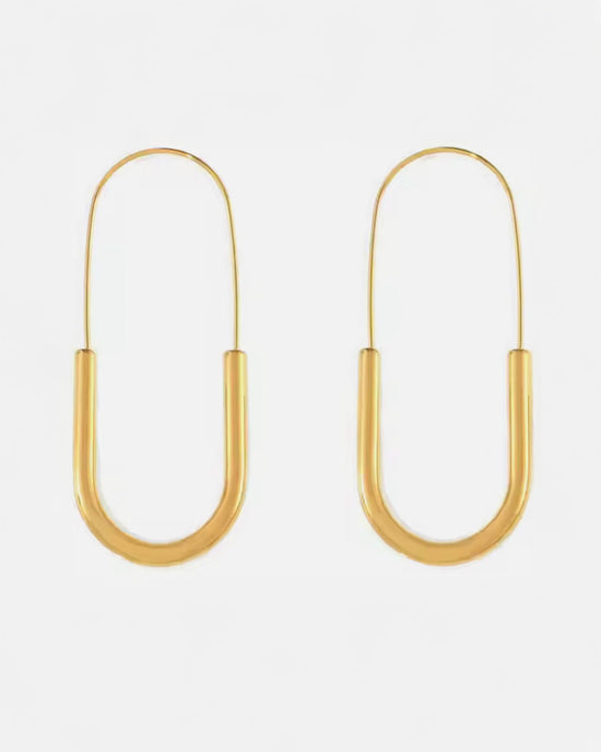 ban do Paperclip Hoop Earrings - Gold