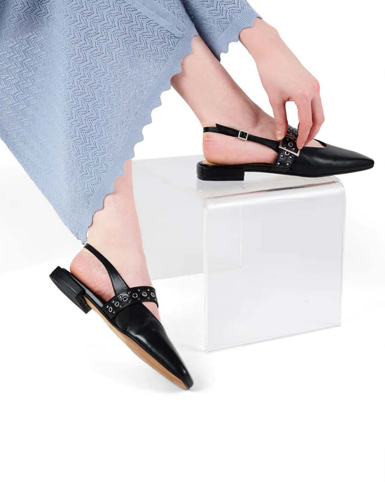 Ban Do Pearl Slingback Ballet Flat - Black