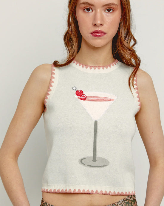 Ban Do Pink Martini Knitted Vest Top