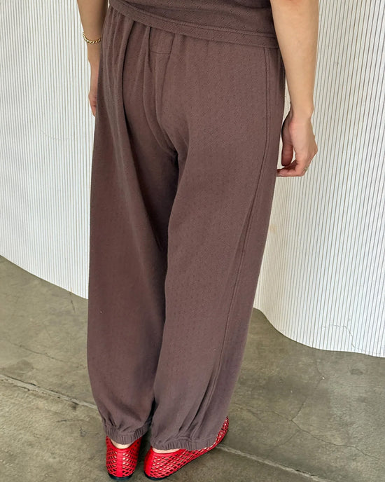 Ban Do Pointelle Balloon Pants - Chocolate