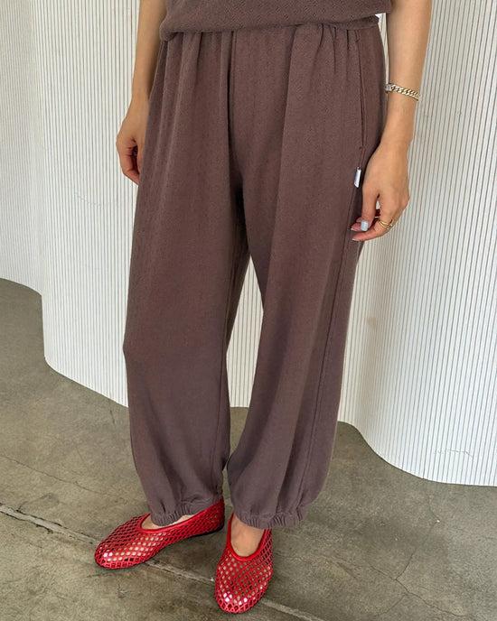 ban do Pointelle Balloon Pants - Chocolate