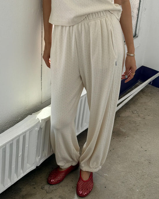 Ban Do Pointelle Balloon Pants - Naturel