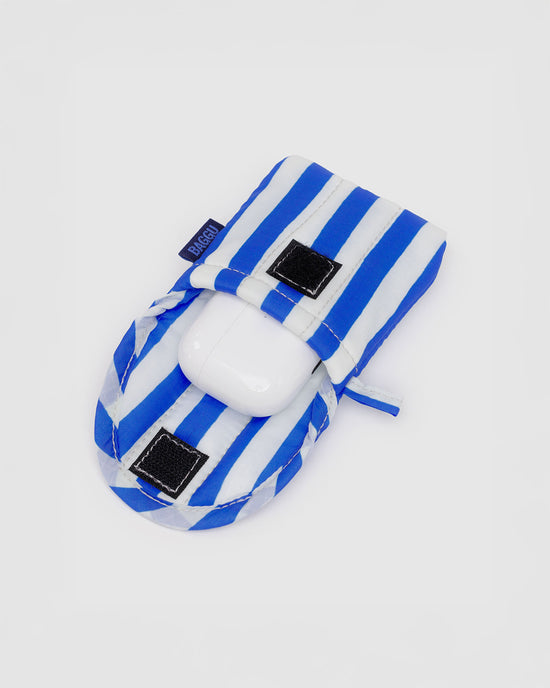 Ban Do Puffy Earbuds Case - Blue Painted Stripe
