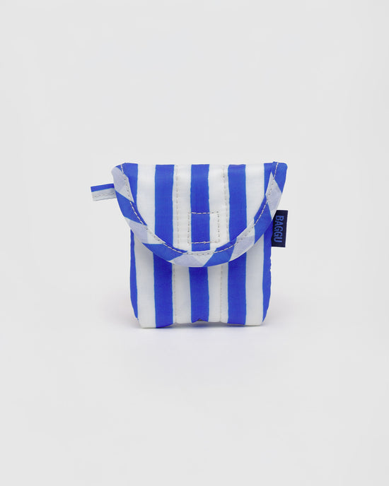 ban do Puffy Earbuds Case - Blue Painted Stripe