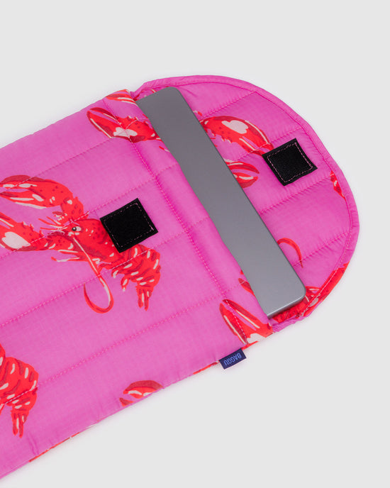 Ban Do Puffy Laptop Sleeve 13" - Pink Lobster