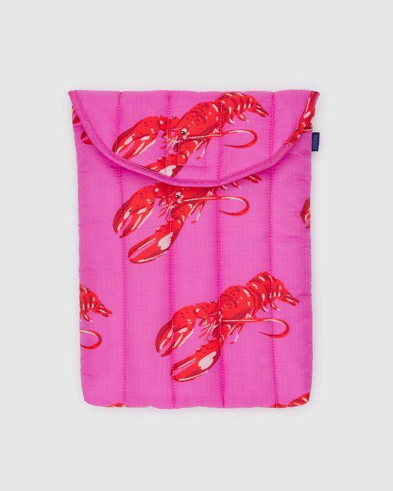 ban do Puffy Laptop Sleeve 13" - Pink Lobster