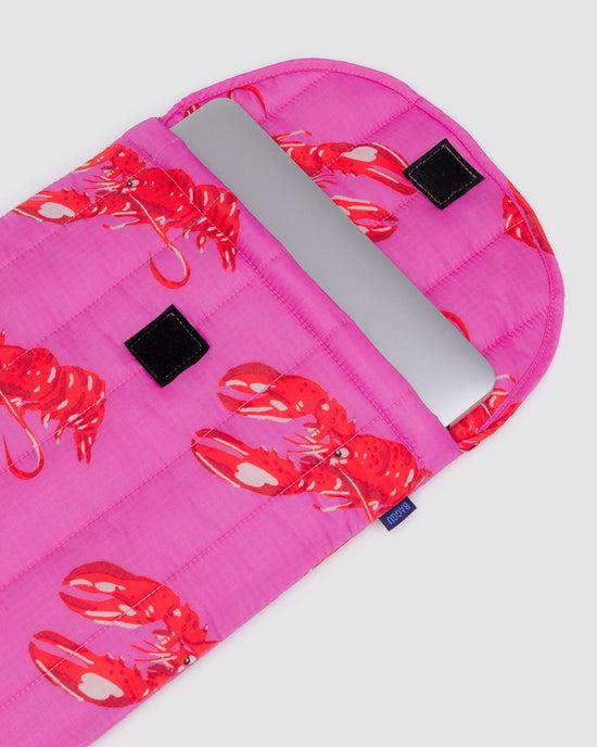 Ban Do Puffy Laptop Sleeve 16" - Pink Lobster