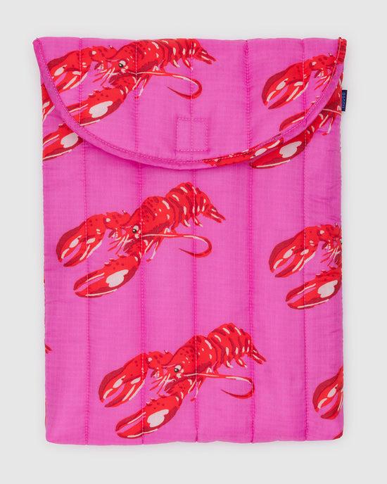 ban do Puffy Laptop Sleeve 16" - Pink Lobster