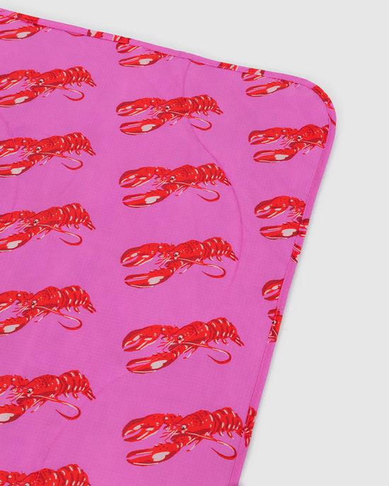 Ban Do Puffy Picnic Blanket - Pink Lobster