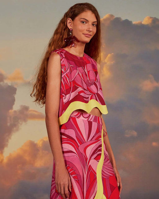 ban do Red Endless Summer Crop Top