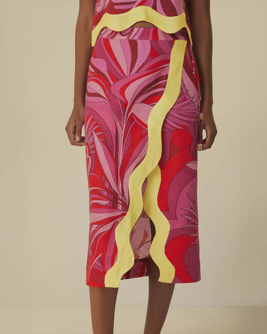 Ban Do Red Endless Summer Wrap Skirt