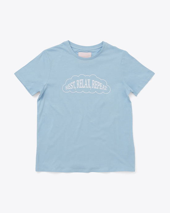 ban do Rest Relax Repeat Tee - Sky
