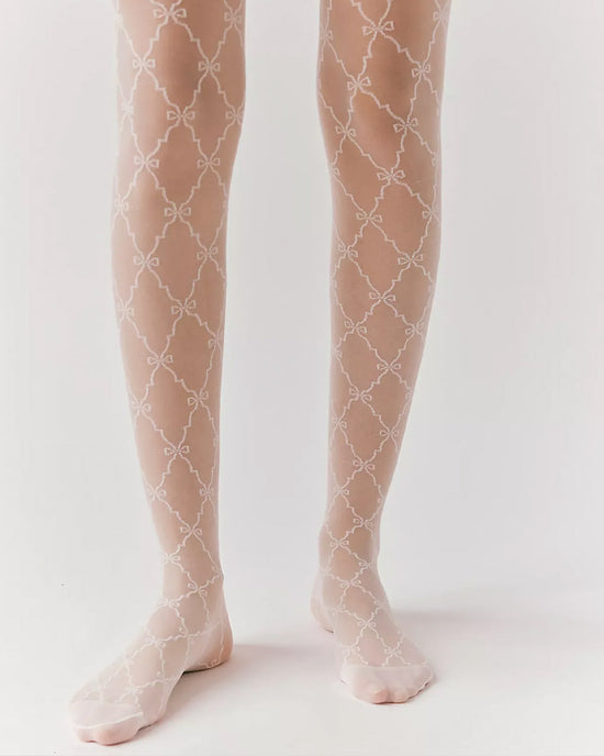 ban do Ribbon Chain Tights - Cream