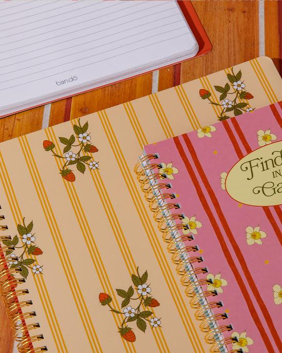 Ban Do Rough Draft Large Notebook - Floral Stripe
