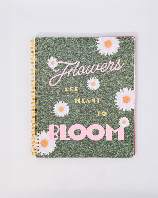Ban Do Rough Draft Large Notebook - Floral Stripe