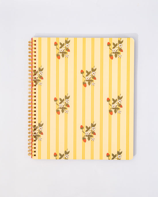 ban do Rough Draft Large Notebook - Floral Stripe