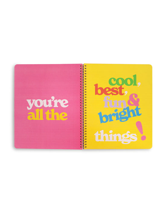 Ban Do Rough Draft Large Notebook - Geometric Floral